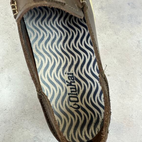 Olukai Kakaha Shoes Mens Size 9.5 Brown Leather Slip On Casual Loafers Read - Picture 12 of 13